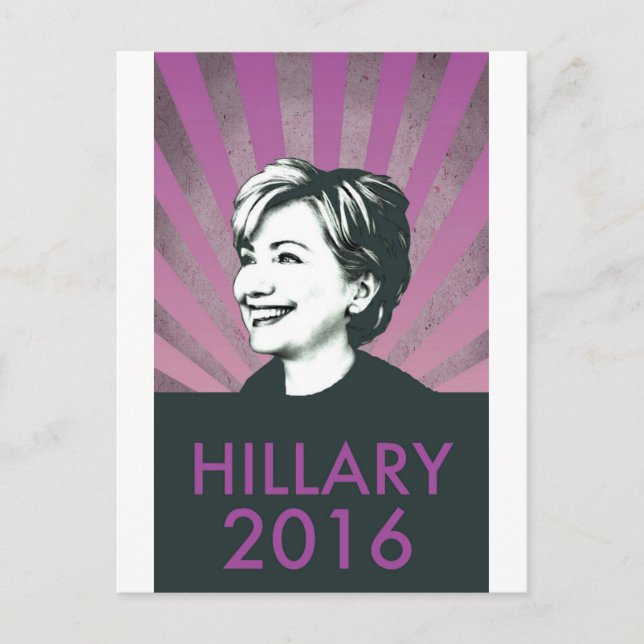 Cartão Postal Hillary Clinton 2016 (Frente)