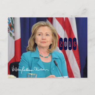 Cartão Postal Hillary Clinton 2016
