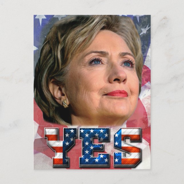 Cartão Postal Hillary Clinton 2016 (Frente)