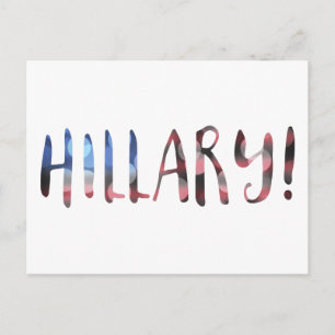 Cartão Postal Hillary Clinton bokeh