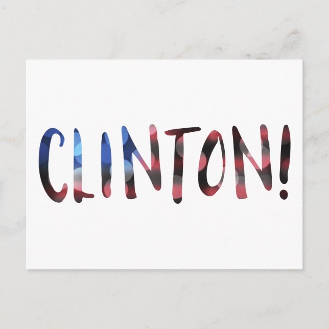 Cartão Postal Hillary Clinton bokeh (Frente)