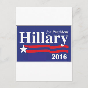 Cartão Postal Hillary Clinton para o Presidente 2016