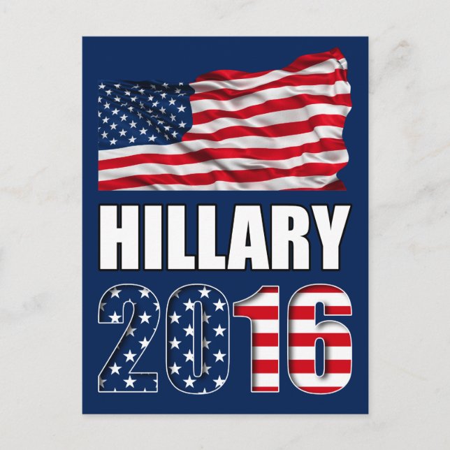 Cartão Postal Hillary Clinton para presidente 2016 Cartão-postal (Frente)