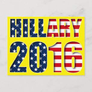 Cartão Postal Hillary Clinton para presidente 2016 Cartão-postal