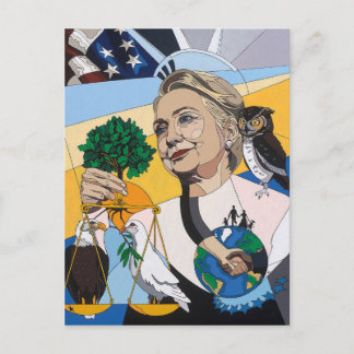 Cartão Postal Hillary para presidente 2016