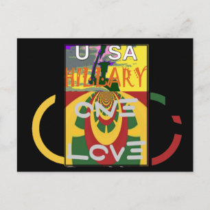 Cartão Postal Hillary USA Fortalece Juntos Votem Um Amor Por H