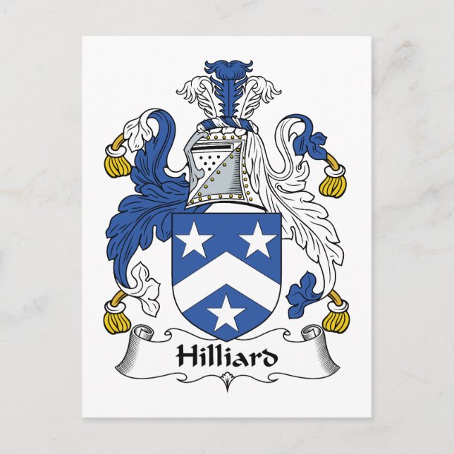 Cartão Postal Hilliard Family Crest (Frente)