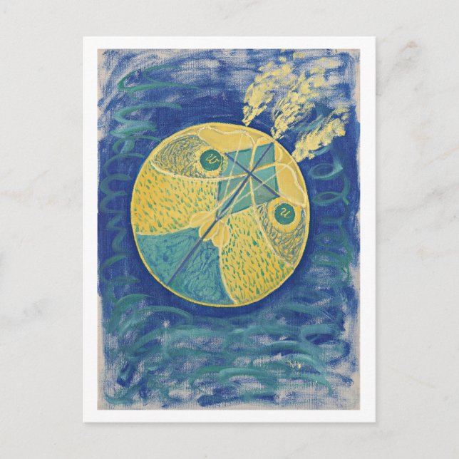 Cartão Postal Hilma af Klint abstrato art (Frente)