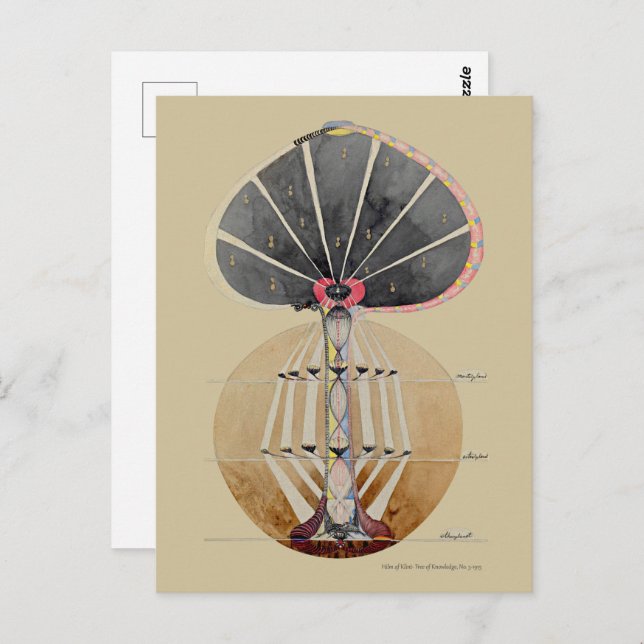 Cartão Postal Hilma af Klint - Árvore do Conhecimento, nº 3 (Frente/Verso)