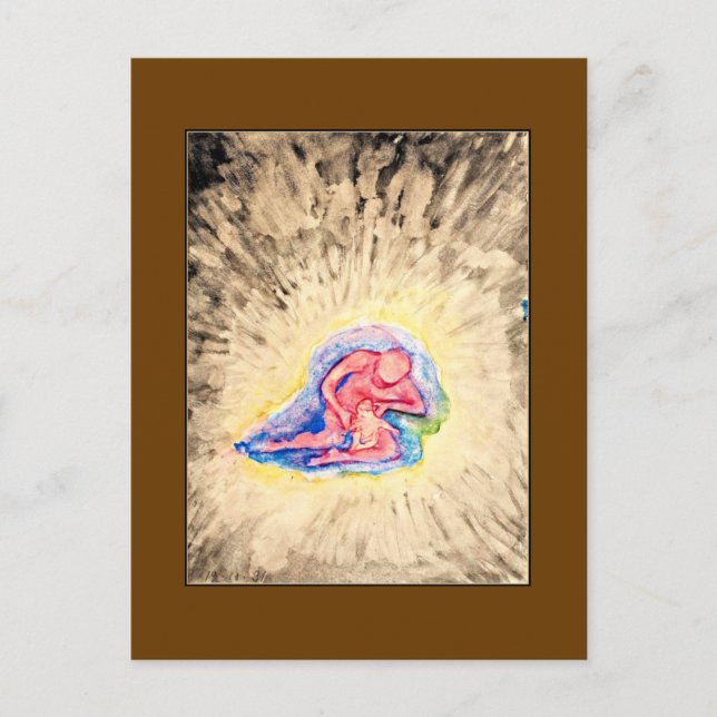 Cartão Postal Hilma af Klint - Mãe e Filho (Frente)