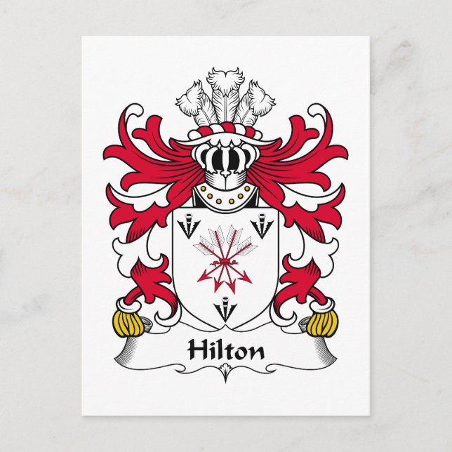 Cartão Postal Hilton Family Crest (Frente)