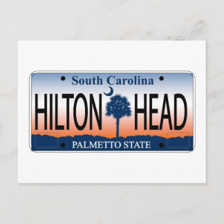 Cartão Postal HILTON HEAD License Plate