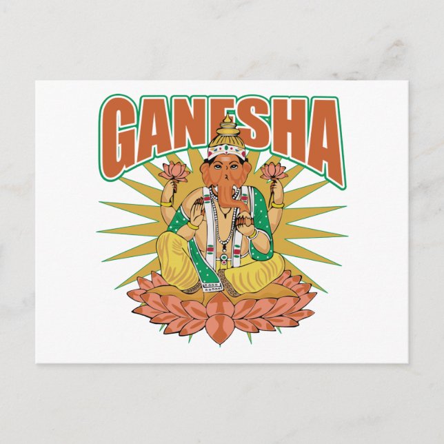 Cartão Postal Hindu Ganesha (Frente)