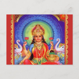 Cartão Postal Hindu Goddess Lakshmi Maa