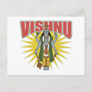 Cartão Postal Hindu Vishnu