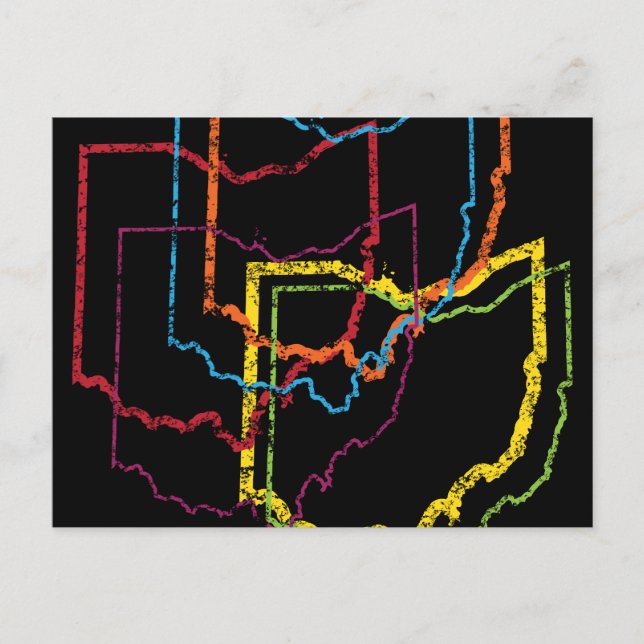 Cartão Postal hio pride blur (Frente)