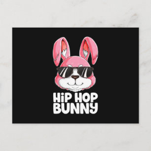 Cartão Postal Hip Hop Bunny Páscoa Boys Raparigas Miúdas Coelh