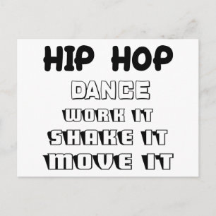 Cartão Postal Hip Hop dança, trabalhe, agite, mova