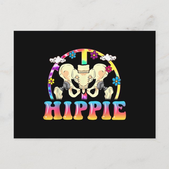 Cartão Postal Hippie Hip Replacement Joint Surgery Engraçado (Frente)