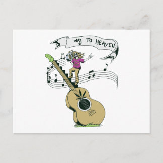 Cartão Postal hippie musical retro vetor design