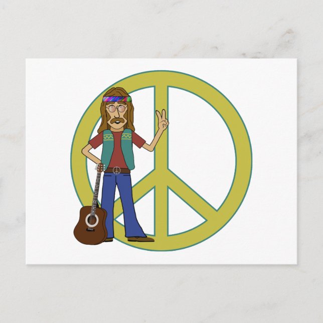 Cartão Postal Hippie Peace (Frente)