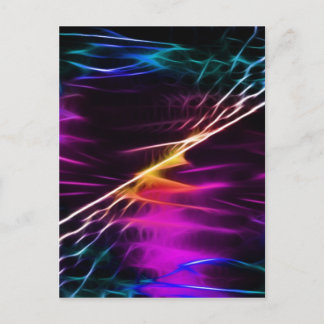 Cartão Postal Hippie rosa e roxo amam paz