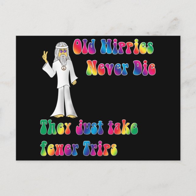 Cartão Postal Hippies Antigos (Frente)