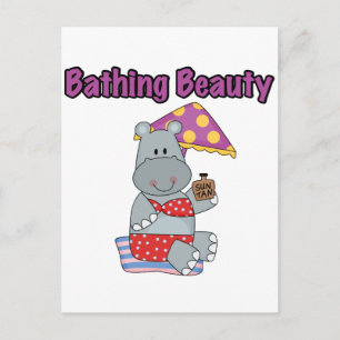Cartão Postal Hippo Bathing Beauty T-shirts e presentes