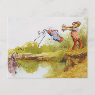 Cartão Postal Hippo com fome