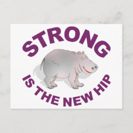 Cartão Postal Hippo, forte é o novo quadril