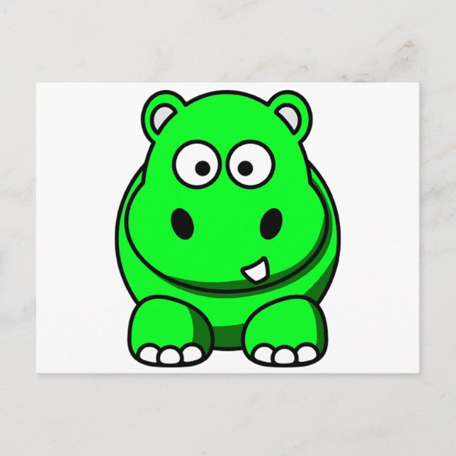 Cartão Postal Hippo Green (Frente)