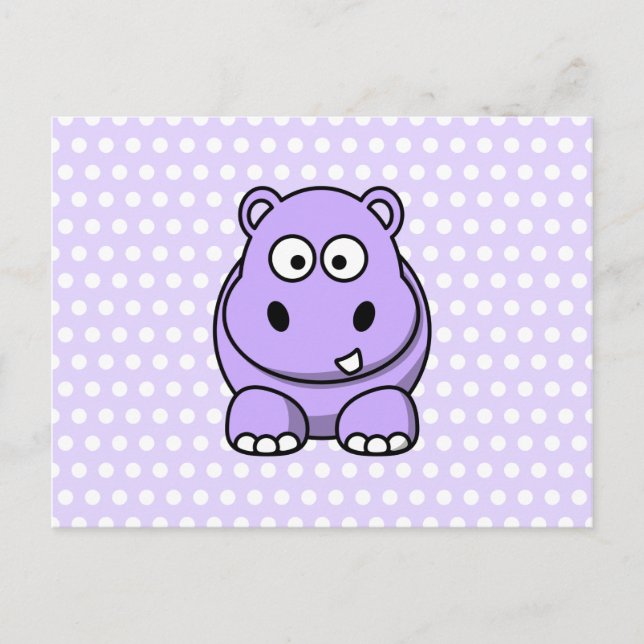 Cartão Postal Hippo Lavanda (Frente)