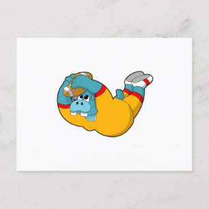Cartão Postal Hippo no Futebol