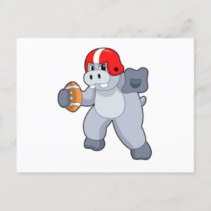 Cartão Postal Hippo no Futebol