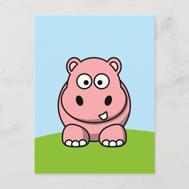 Cartão Postal Hippo Rosa Bonito (Frente)