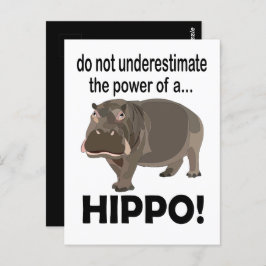 Cartão Postal Hippopotamus Animal Funny Hippo