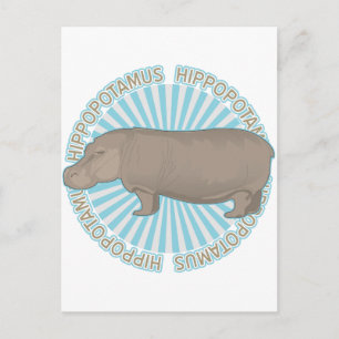 Cartão Postal Hippopotamus clássico