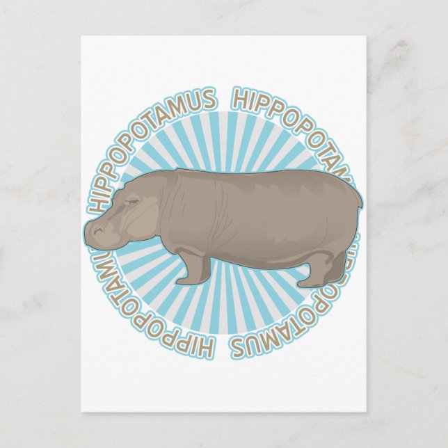 Cartão Postal Hippopotamus clássico (Frente)