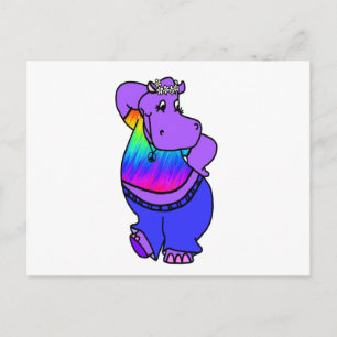 Cartão Postal Hippy Hippo