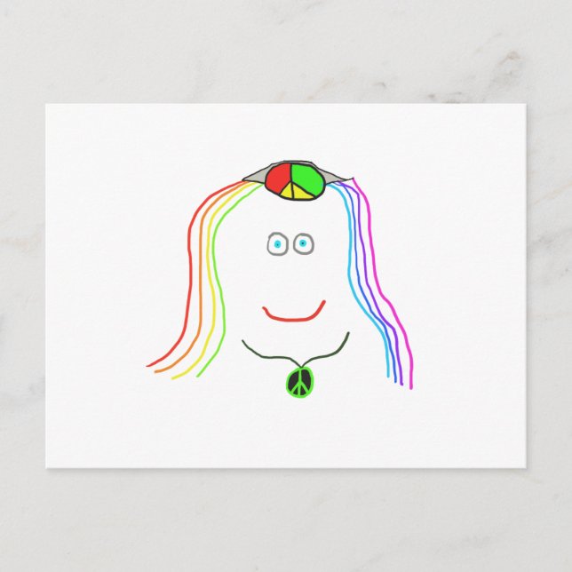 Cartão Postal Hippy Smile (Frente)