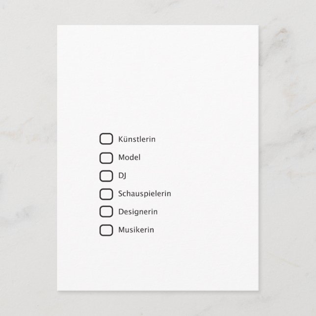 Cartão Postal Hipster (Frente)