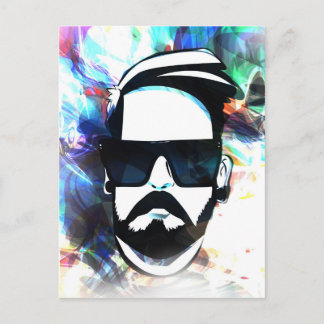 Cartão Postal Hipster Dude