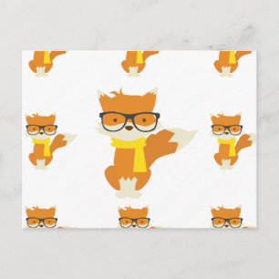 Cartão Postal Hipster Foxy