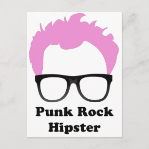 Cartão Postal Hipster Punk Rock