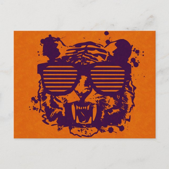 Cartão Postal Hipster Tiger (Frente)