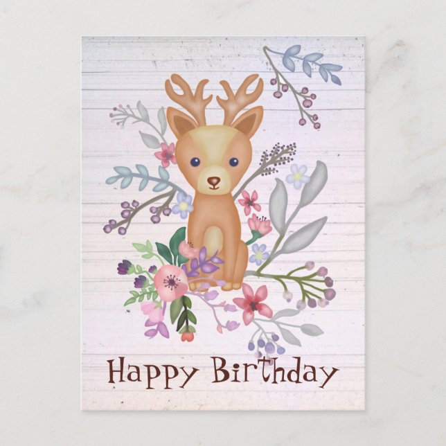 Cartão Postal Hirsch im Busch (Frente)