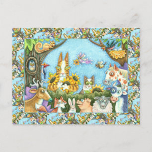 CARTÃO POSTAL HISS N' FITZ CATES E MENAGÉRIOS DE AMIGOS, ENGRAÇA