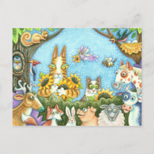 CARTÃO POSTAL HISS N' FITZ CATES E MENAGÉRIOS DE AMIGOS, ENGRAÇA