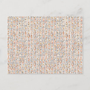 Cartão Postal histo de fundo do padrão de hieróglifos antigos do