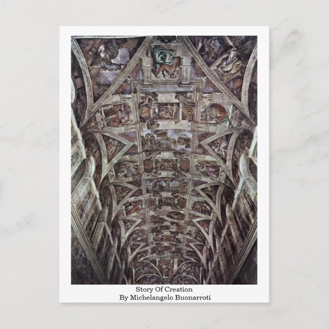 Cartão Postal História Da Criação Na Capela Sistina Por (Frente)